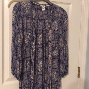 Anthropologie 3/4 sleeve made in India boho